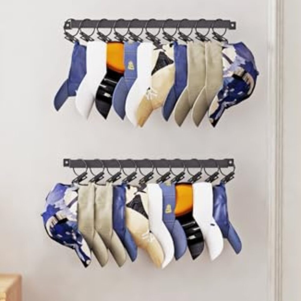 Hat Rack for Wall Baseball Cap‎ Set of 2